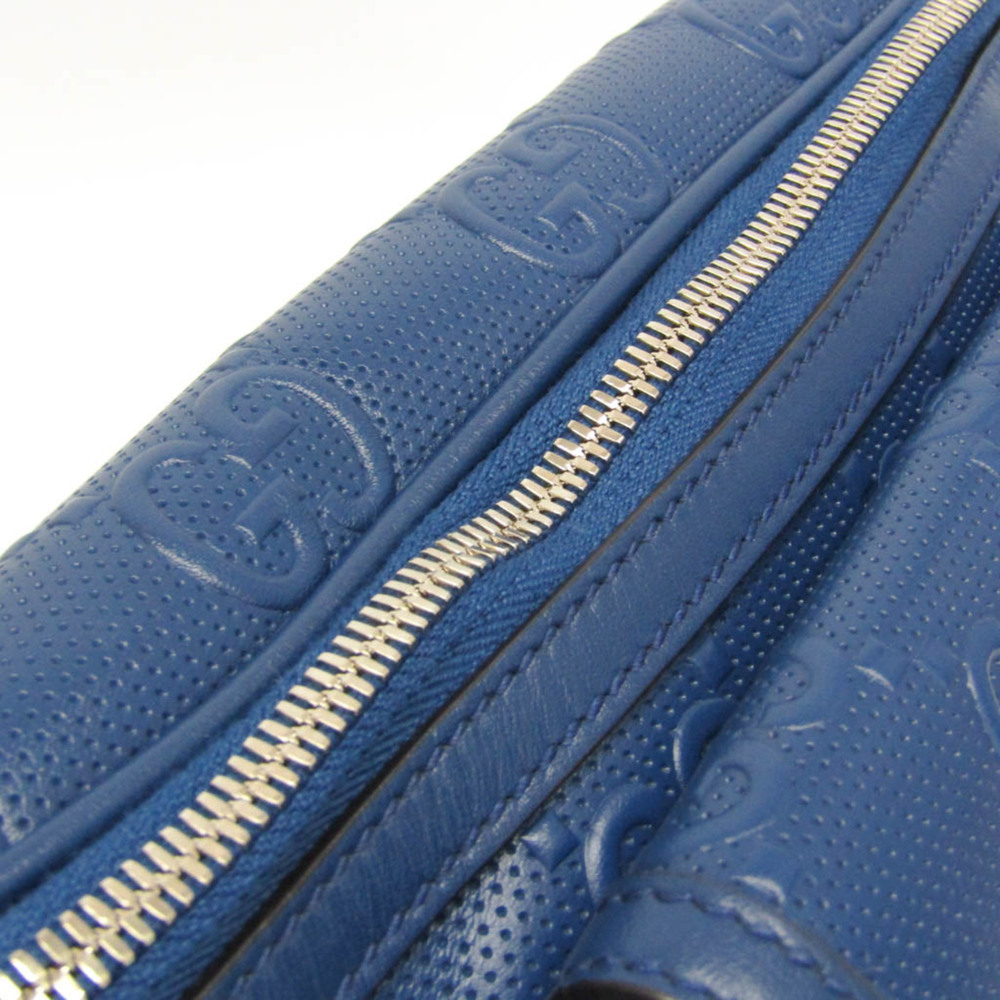 GUCCI Blue Leather Fanny Pack - Picture 9 of 12